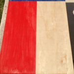 Texas flag with colored stain